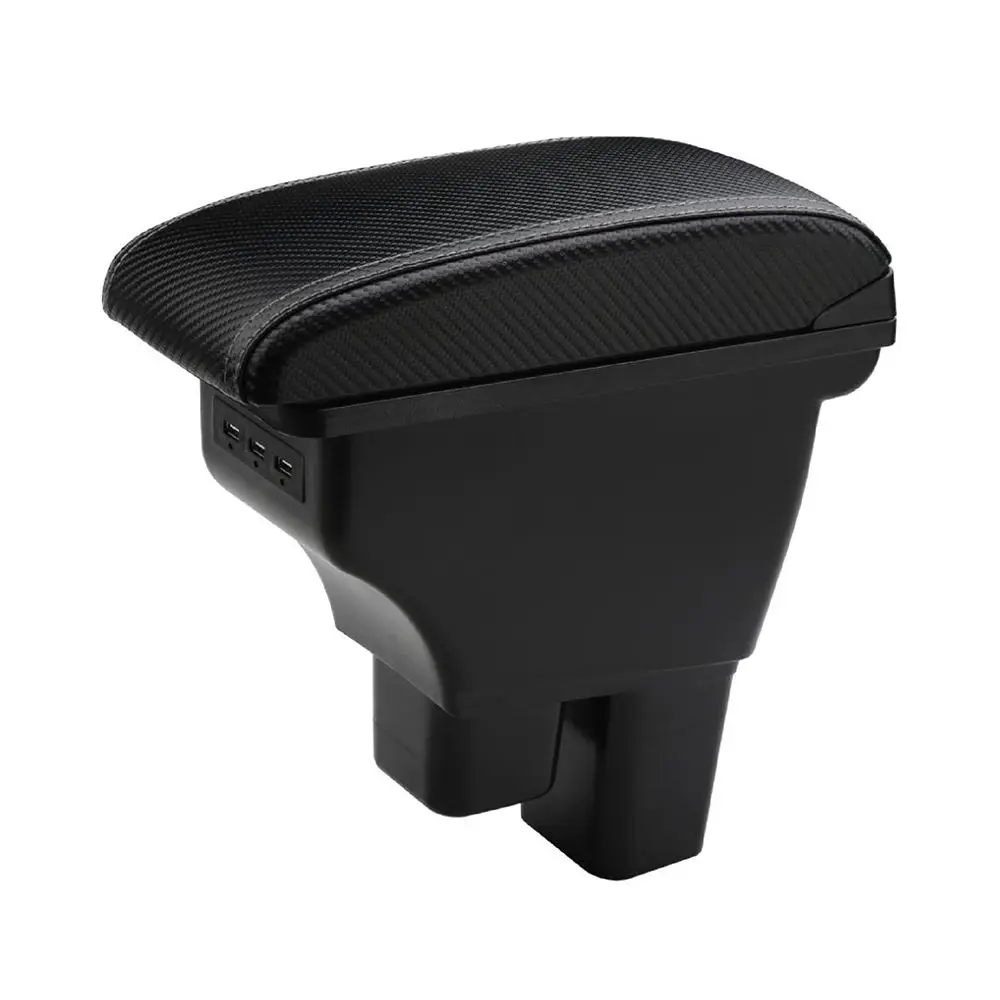 product car usb storage box with cup holder  auto universal luxury auto armrest console box-3