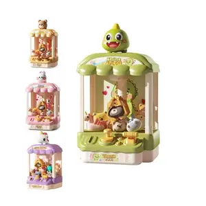EPT Doll Catcher Machine Toy Educational Indoor Cartoon Electronic Clip Dolls Grabber Household Kids Claw Machine with Music