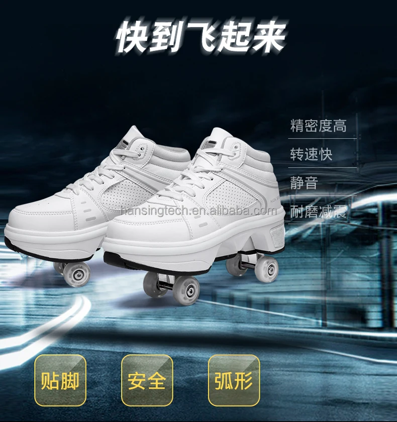 Kids Roller Shoes Boy Girl Sneakers with Wheels Become Sport Sneaker with Led for Christmas Birthday Children Gift