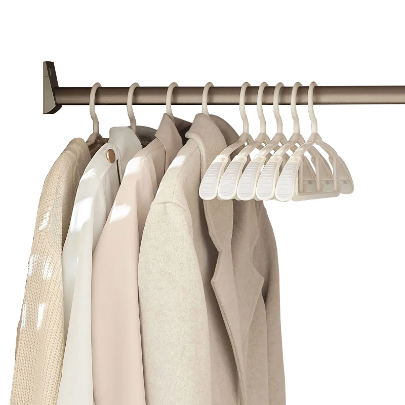 Retractable Silicone Non-slip Hanger Non-marking Household Clothes Hanger with Thick and Wide Shoulders