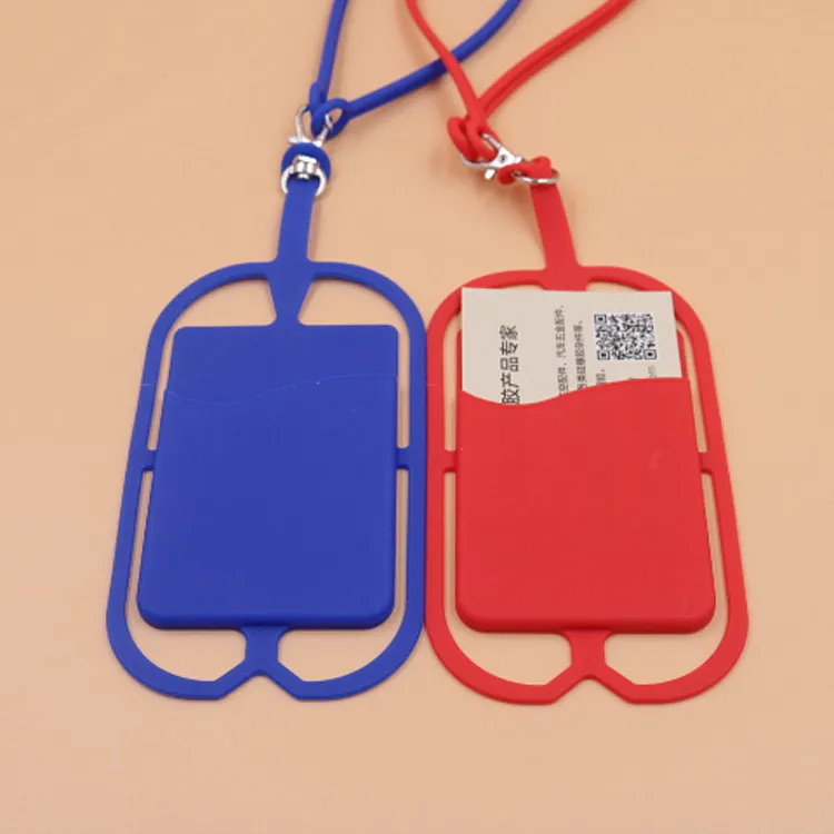 Tengchen New Irregular Shape Silicone Phone Case With Soft Strap And Pocket Universal Smartphone Lanyard_voghion.com