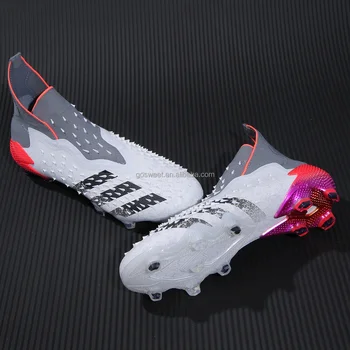 Wholesale Shoes Non-Slip Training Custom Men High Ankle Football Soccer Boots Rubber Sole Anti-Slip Men's Soccer Shoes