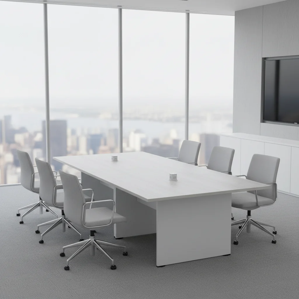 Modern Automatic Convertible Extendable Durable Medium Oval Conference Table ABS Connection System Meeting Room Office Desk 5