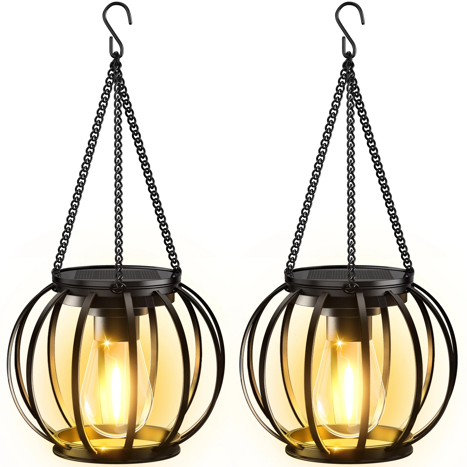 Solar Laterne Lampe Outdoor Wasserdicht Hängende Metall Solar betriebene Pendel leuchte LED Garten leuchten für Hausgarten Außen beleuchtung| Alibaba.com