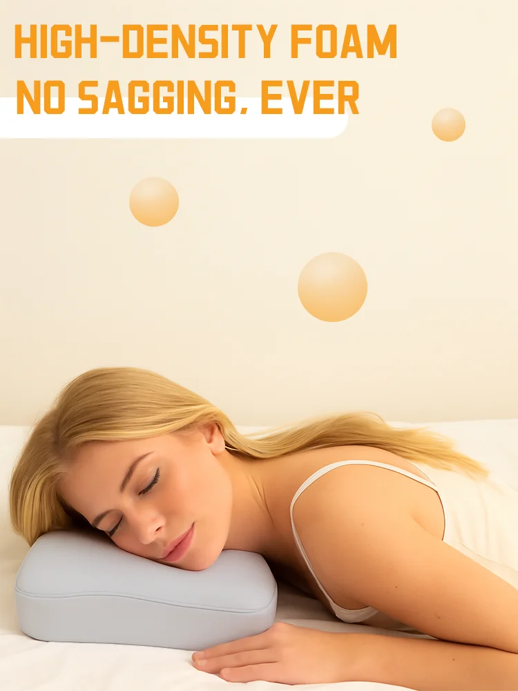 Ergonomic Orthopedic Contour Memory Foam Cervical Pillow for Side Back Stomach Sleepers Offers Neck Pain Relief