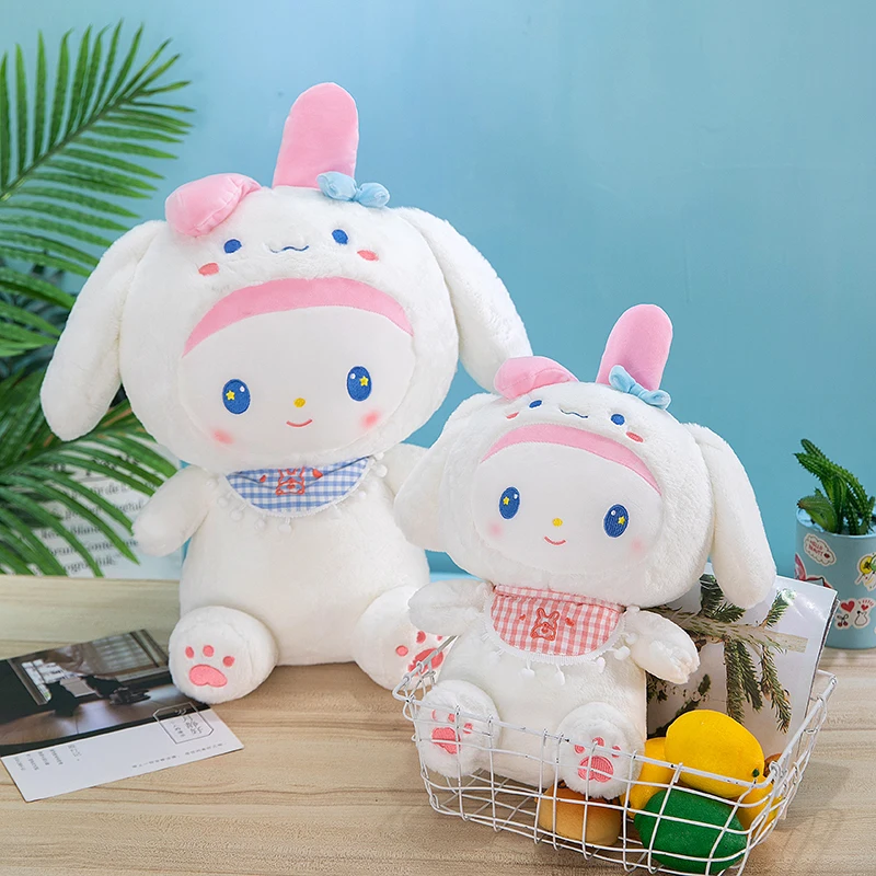 Anime Bunny Plush Toys - 2 Piece Matching Rabbit Stuffed Animals 7-9 Inches