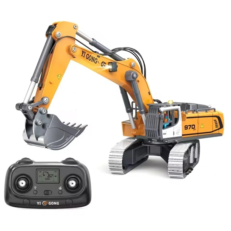 970 Mini Excavator - Remote Control Toy with Lighting