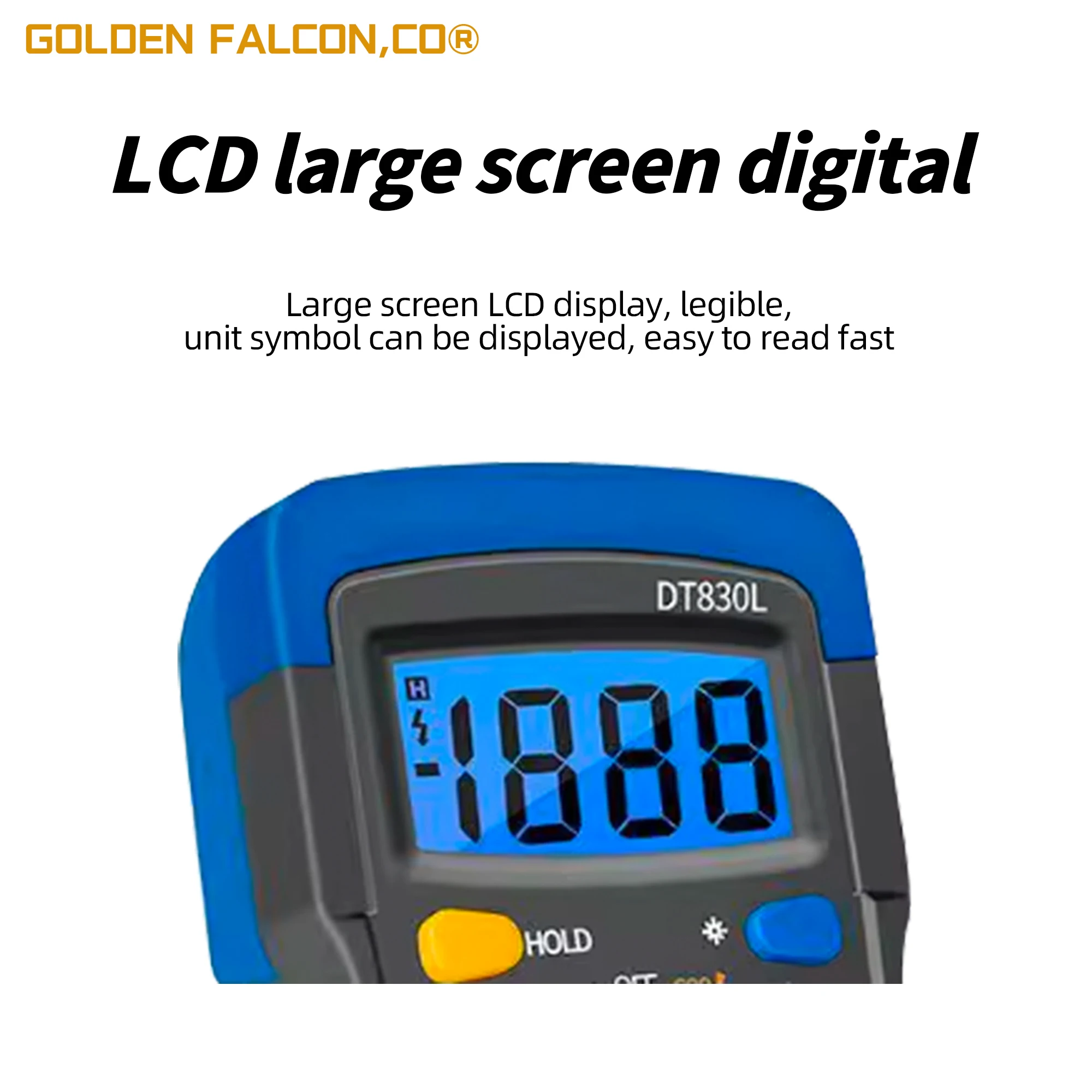 Professional Handheld Digital 1999 Counts Capacitance Meter LCD Digital Multimeter Voltmeter Ammeter Ohmmeter DT830L