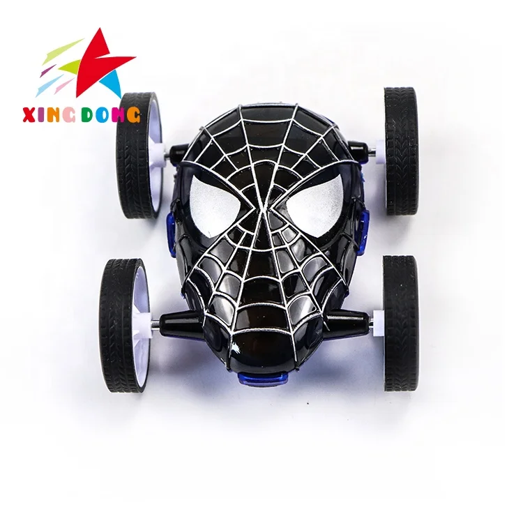 Double-sided light up cartoon design inertia friction power car toys