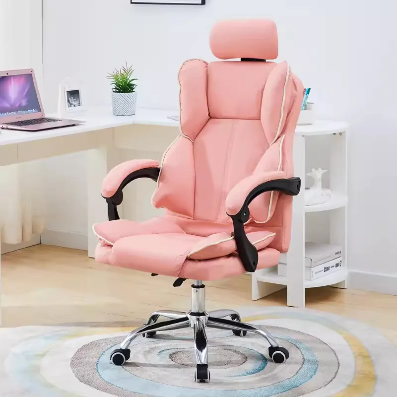 Modern Home Office Ergonomic Swivel Chair Cooling Backrest Mesh Comfortable Sedentary Gaming Chair Nylon Synthetic Leather Seat