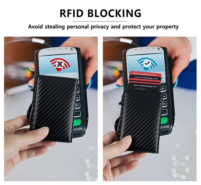 Hot Sale Carbon Fiber Pop Up Wallet Cartera Hombre Carbono Anti-theft ...