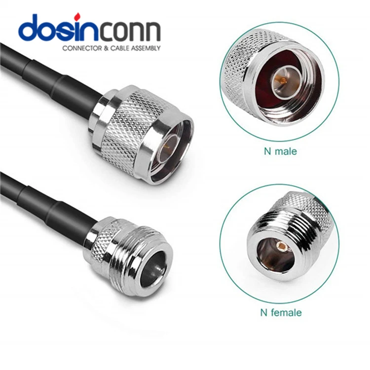 50 Ohm Coaxial Plug Crimp N Type Male LMR400 Cable RF Assemblies to STR LMR 400