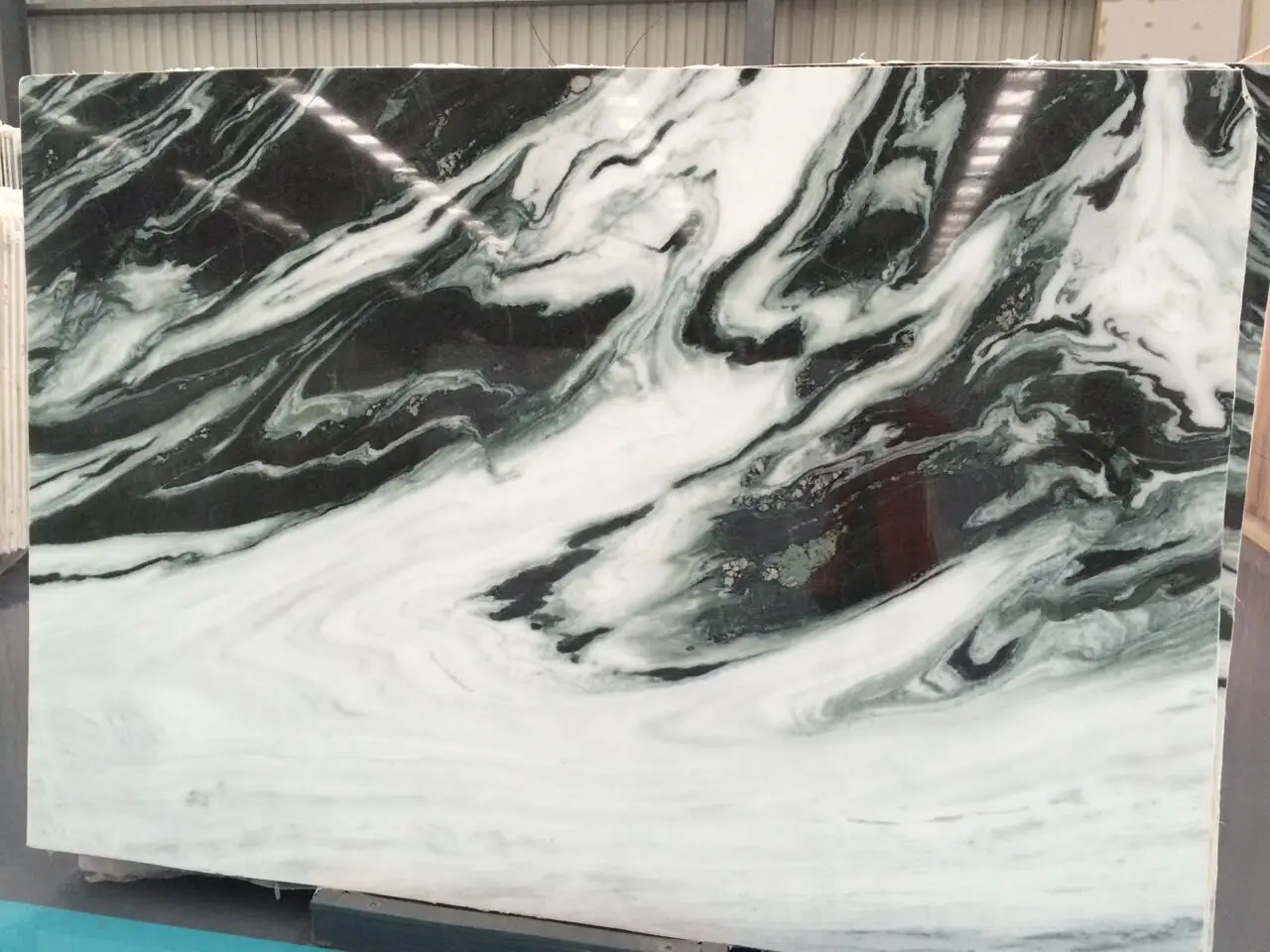 Modern China Panda White Marble Big Slab with Black Veins Polished or Honed Stone for Hotel Villa Bathroom Decoration