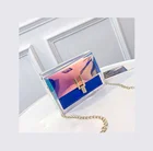 レディース財布とハンドバッグショルダーバッグレディースデザイナートップハンドルサッチェルトートバッグクリアゼリーカラーメッセンジャーバッグ