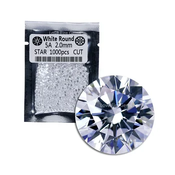 WuZhou gems small size white round cz stone cubic zirconia 5A loose CZ for jewelry making