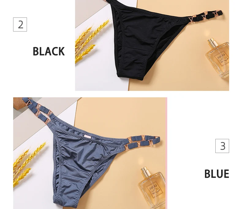 Eazmol G String Hipster Seamless Chain Cotton Thong Underwear