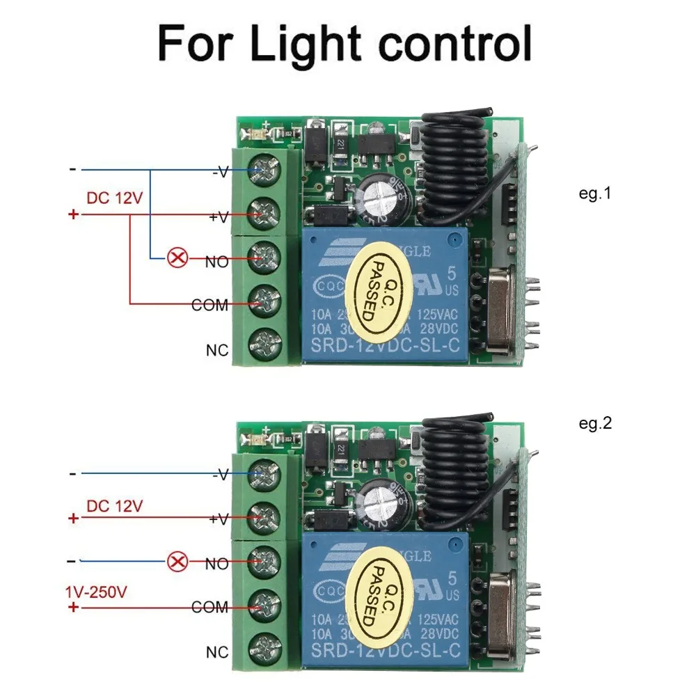 one channel wireless universal 433.92mhz 315mhz