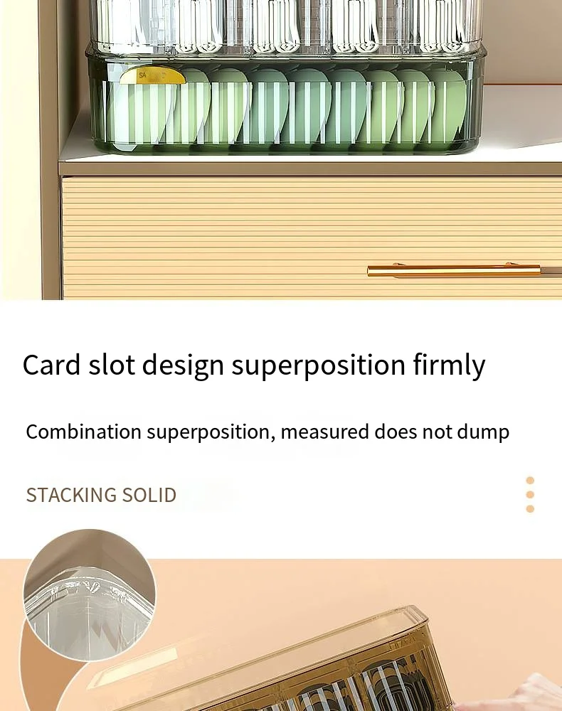 Household wardrobe underwear storage box drawer type can be stacked storage box divided socks underwear storage box supplier