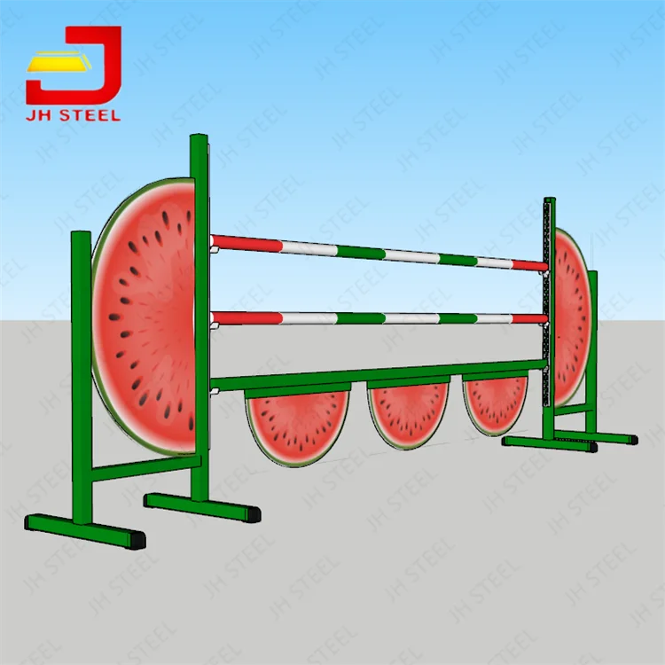 Customized Durable Metal Frame Light Weight Cartoon Portable Horse Jumping Obstacle