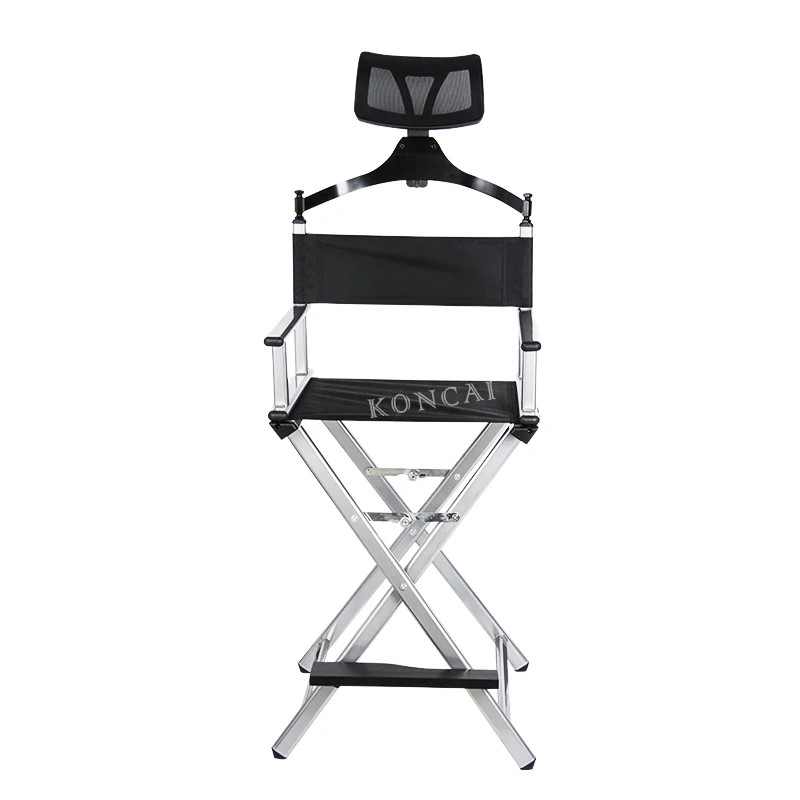 FAMA Factory Portable Custom Folding Professional Aluminum Telescopic Directors Barber Makeup Artist Chair With Headrest