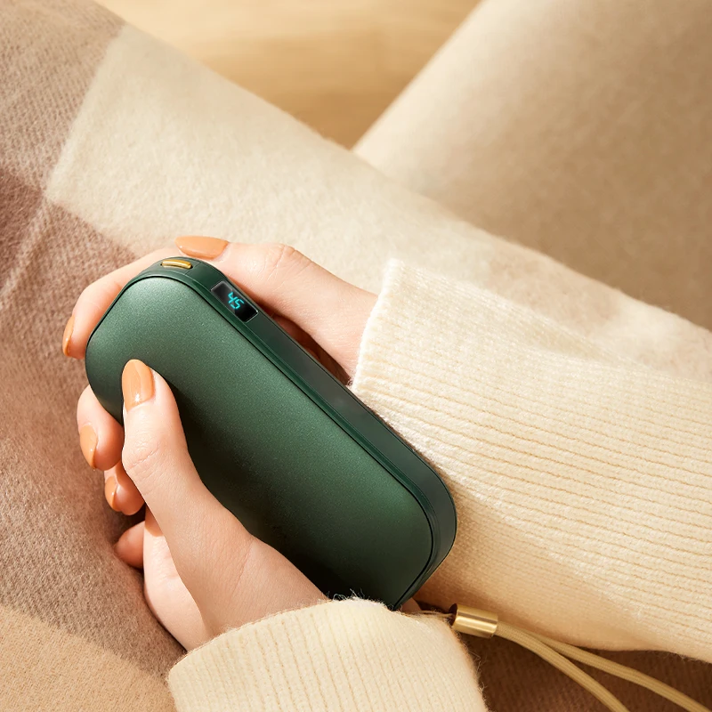 5000mAh Fast Heating Metal Al Shell Rechargeable Concise Design Hand Warmer Power Bank
