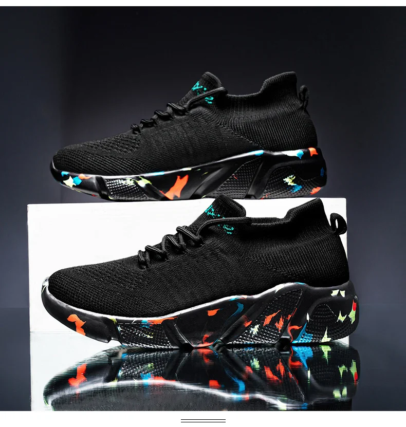 Women's New Solid Colour Mesh Breathable Running Shoes Comfortable Soft