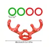 Red snowflake deer antlers