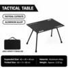 Aluminum alloy tactical table with printing - black