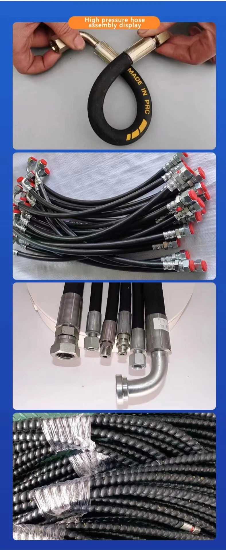 Factory Direct Sale Customized Flexible High Pressure Hydraulic Hose Oil/fuel Hoses Resistant