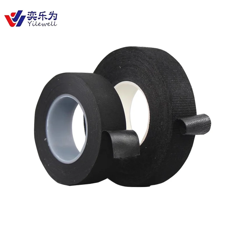 High-Temperature Resistant Car Wiring Harness Tape Black Orange Flannel Anti-Abnormal Noise Shock YLW YLW-R001 Pressure Adhesive