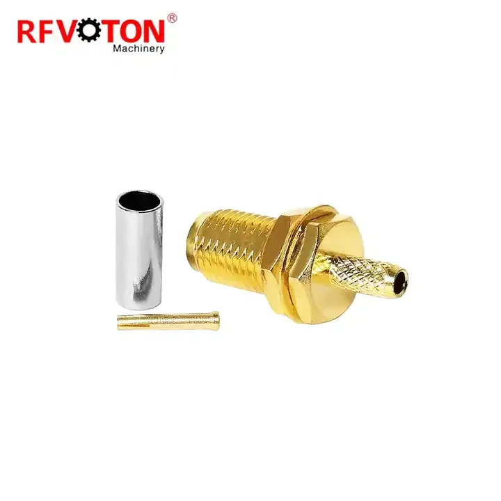 Factory supply sma  female crimp rg316 rg174 lmr100 cable rf coax pin tube coaxial connectors factory