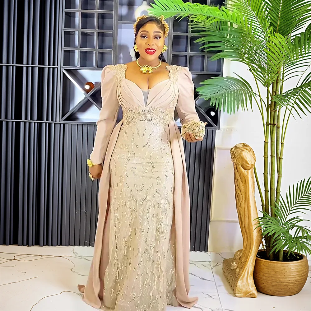 2025 Fashion Evening Dresses for Women Gowns Sexy Fishtail Maxi Dress Dinner Party Dress African Beading Clothing 2025 Fashion Evening Dresses for Women Gowns Sexy Fishtail Maxi Dress Dinner Party Dress African Beading Clothing