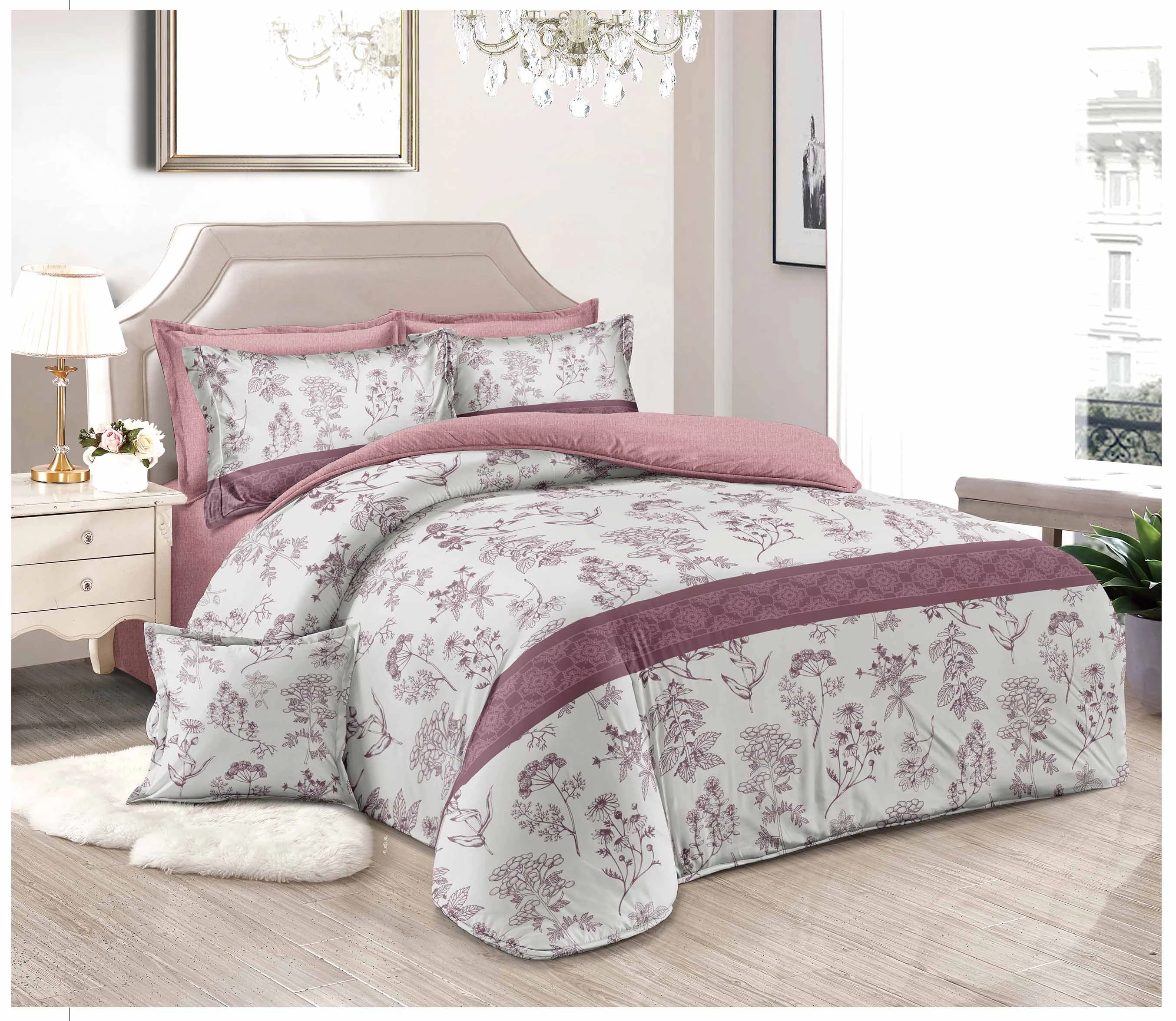 King Comforter Set With 350gsm Fiiling Saudi Market Duvet Cover Set ...