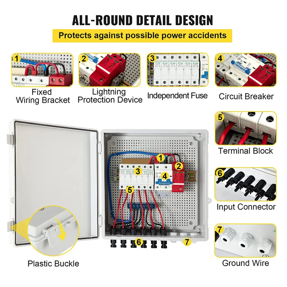 Pv Combiner Box Waterproof String Monitoring 32 Inputs Solar Cell Combiner Box 1000v Solar Dc 8189