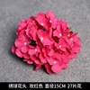 Cabeza y tallo de flor de hortensia de lana - rojo rosa