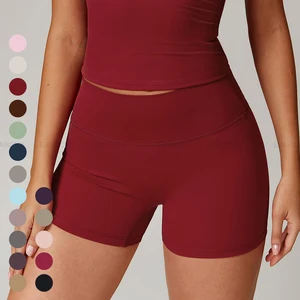 Women's No Front Seam Gym Sports Biker Shorts New Quick Dry Breathable Workout Wear High Waist Fitness Workout Yoga Hot Shorts