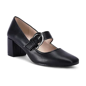 New Arrival Women's Breathable Fashion Trend Summer Autumn Genuine Leather Square Heel High Heels Shoes