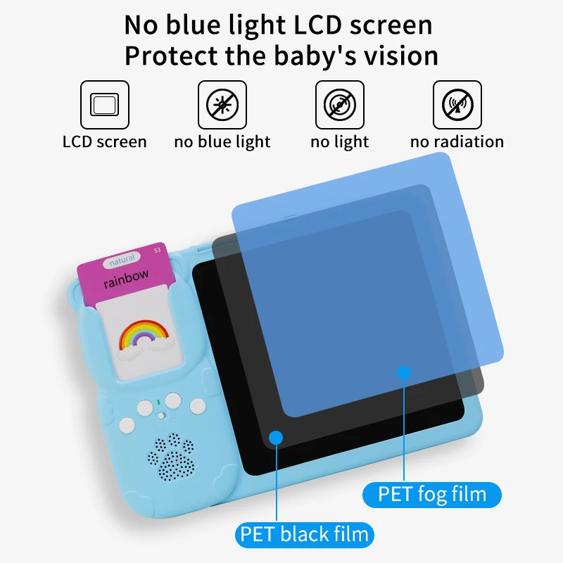 Magic  Kid Digital Pad LCD Drawing  Talking Flash Cards  Portable Graphics  Flash Card Reader Handwriting Education Board