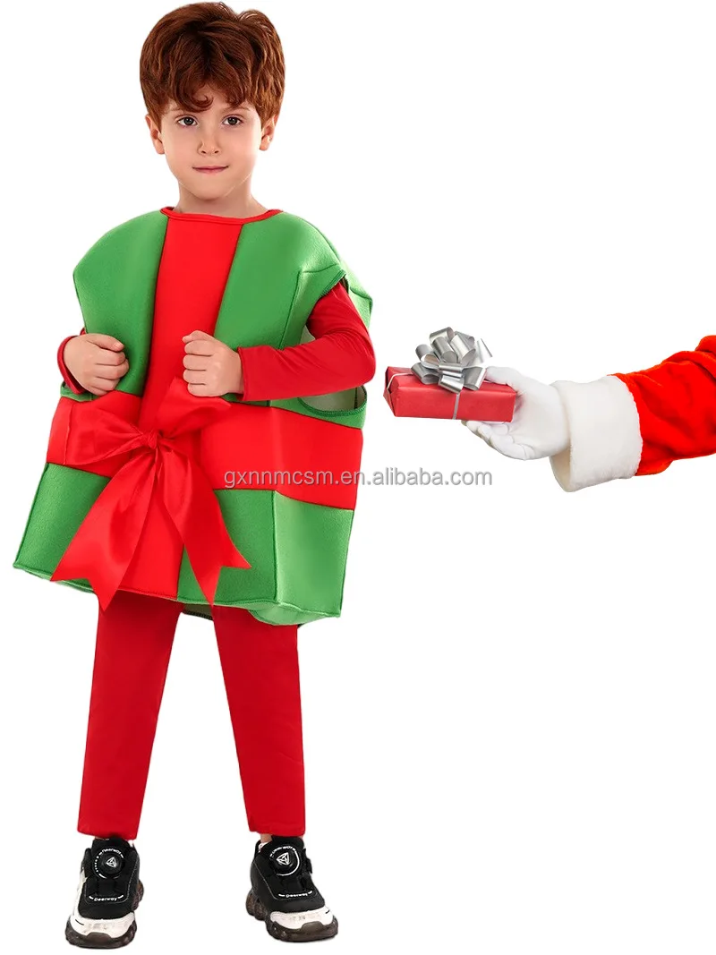 2024 Designs Kids Present Jumpsuit Outfits Xmas Party Fancy Dress up Clothes Kids School Festival Christmas Bow Gift Box Costume 2024 Designs Kids Present Jumpsuit Outfits Xmas Party Fancy Dress up Clothes Kids School Festival Christmas Bow Gift Box Costume
