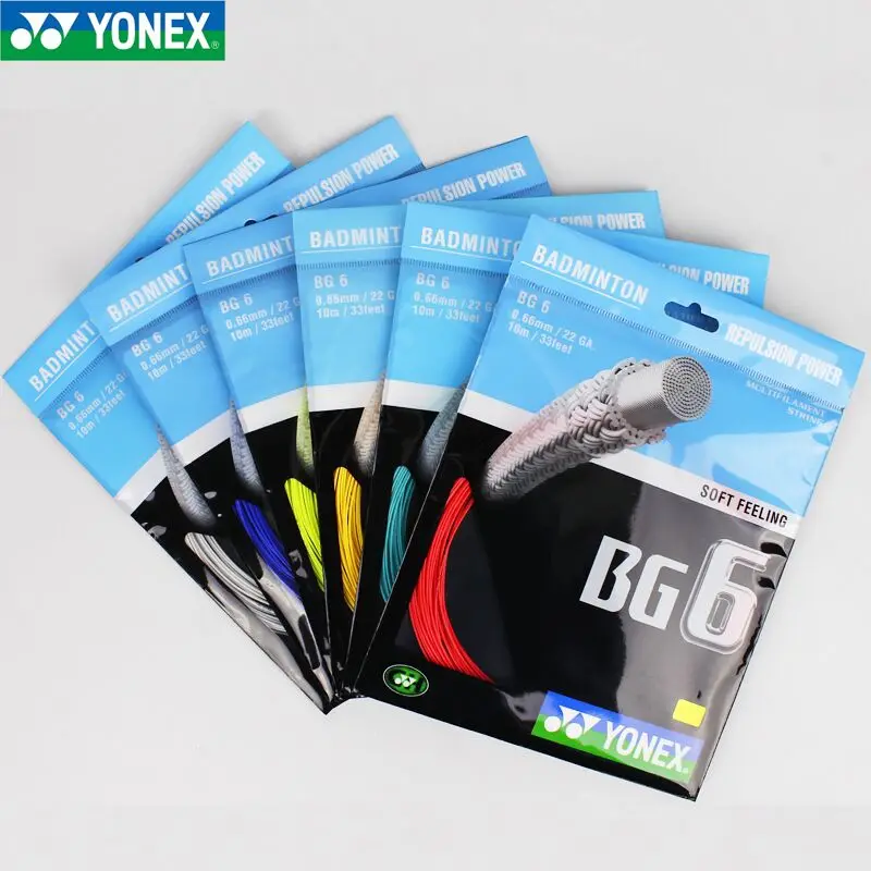 Yonex BG-6 Badminton String 0.66mm 10m 3 Colors 