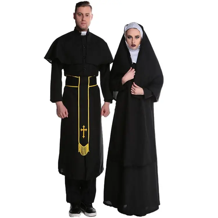 Adult Jesus Christ Halloween Costume - Male Missionary Clerical Dress, Nun  & Priest Robes for Cosplay and Religious Events