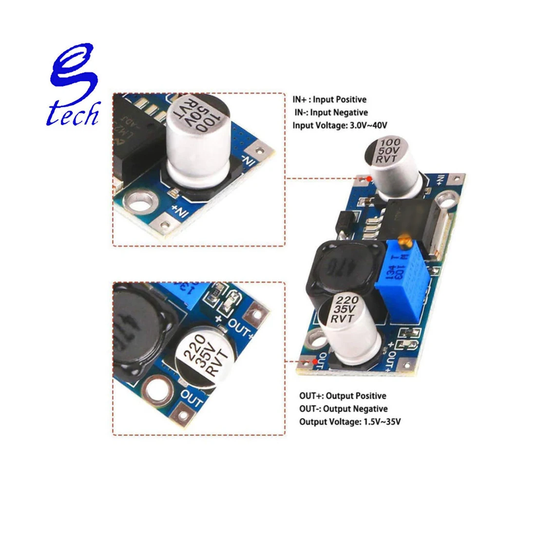 DC-DC 3-40V 3A Adjustable DC Voltage Converter Step-Down Power Supply Module LM2596 LM2596S voltage regulator 24V 12V 5V 3V