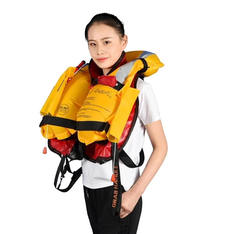 HANHAN Automatic Inflatable Life Jacket Vest - Basic Blue, 150N Buoyancy, CE Certified