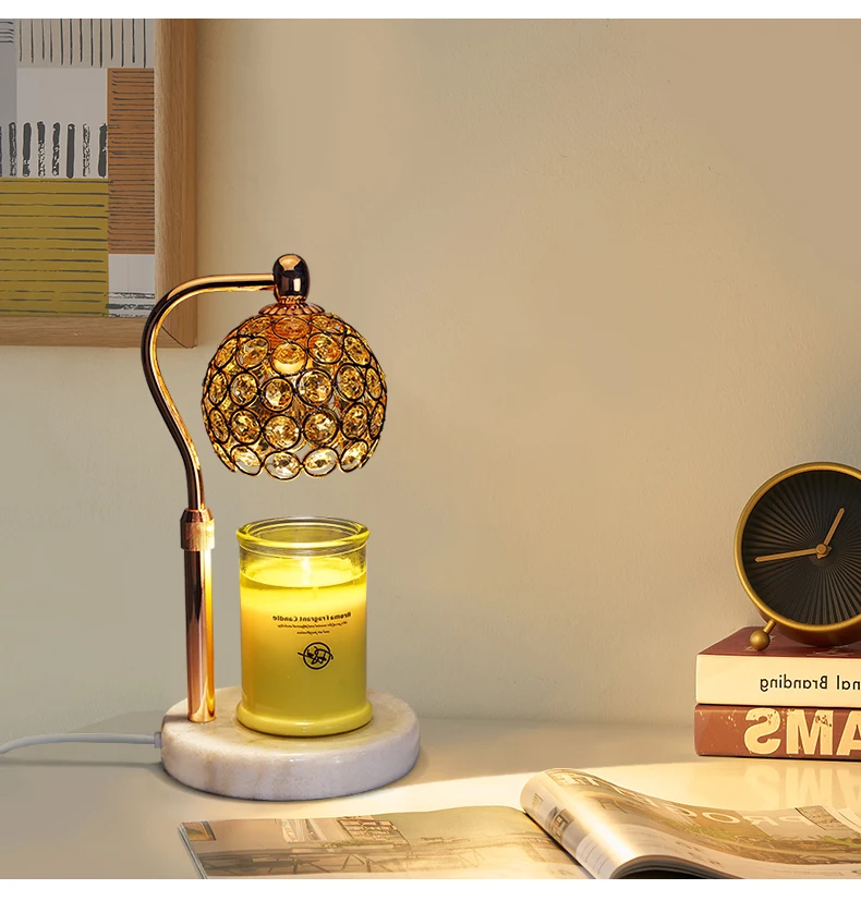 Melting Wax Marble Candle Warmer Table Lamp Home Decor Aromatherapy