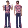 Costumes Disco Homme Violets, Ensembles Pantalons Hippie