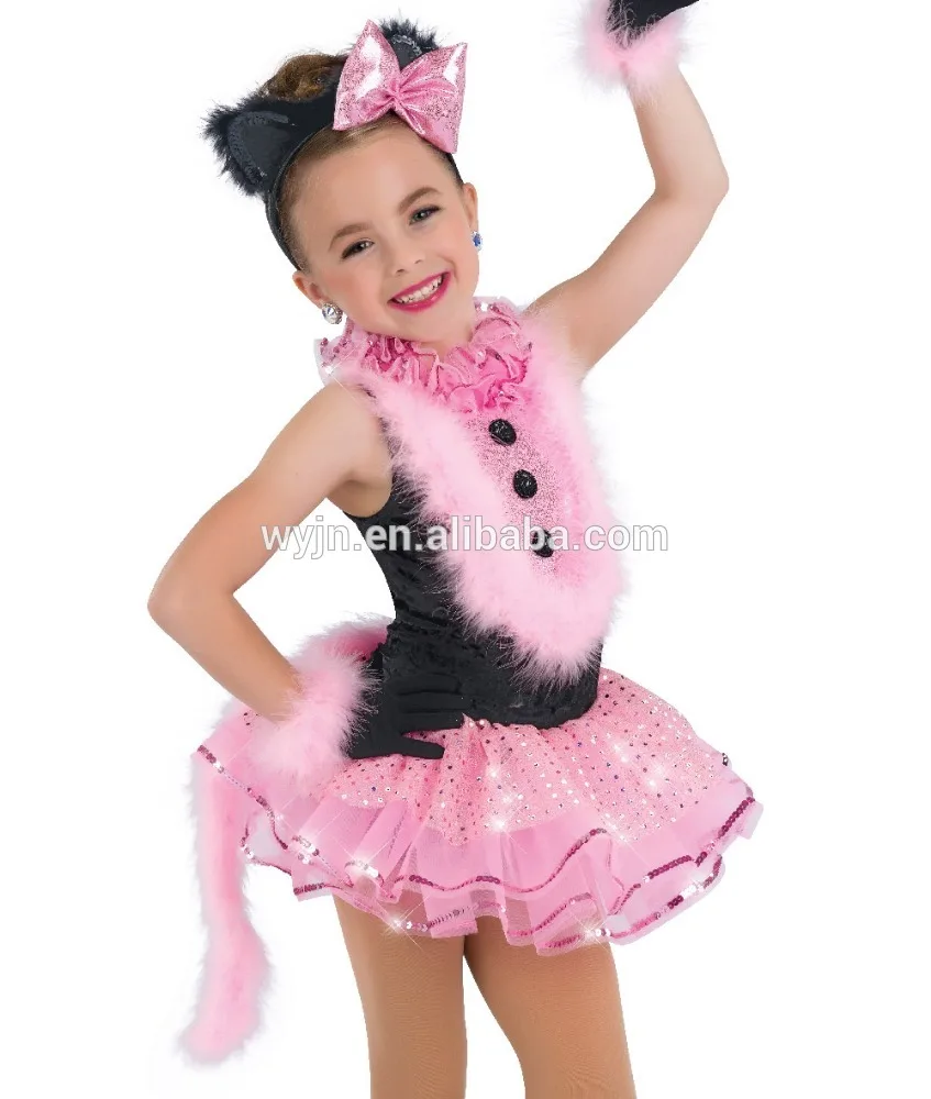 Kids Pink Cute Cat Dance Costume Solo Show Competition Short Tutu Skirts Buy Sexy Arabic Dancing Costumes Classic Ballet Dress Western Dance Costumes Product On Alibaba Com