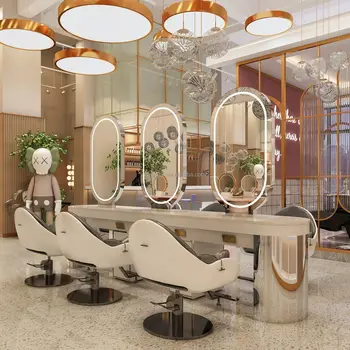 Modern Design Hair Salon Furniture for Beauty Salon Barber Shop and Home Office Made of Wood