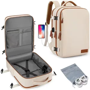Multifunction Carry on Travel Backpack Flight Approved Travelling Bagpack Business Laptop Backpack Bag With USB Charging Port