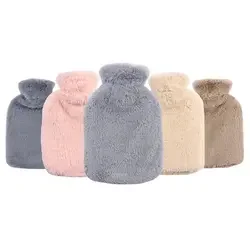 Симпатичная бутылка для горячей воды с сумкой из натурального каучука, теплая сумка для горячей воды