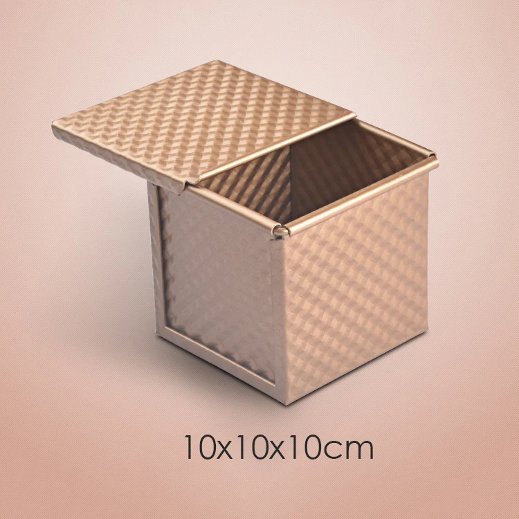 6 7 7.5 8 9 10 cm Cubo Quadrato Liscio Antiaderente Perde Anodizzazione Scatola di Pane In Alluminio Stampo con Coperchio Torta Toast Maker Bakeware FAI DA TE  15